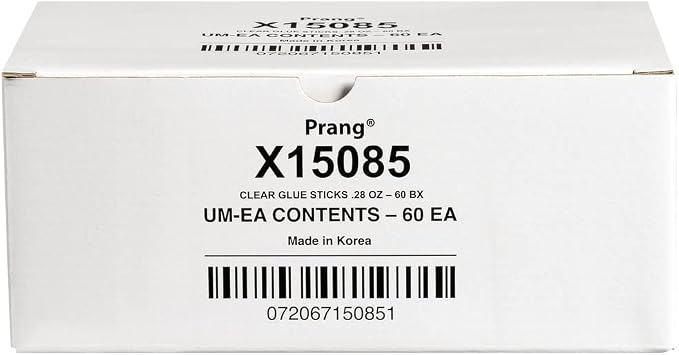 Prang Washable Glue Stick, Clear, 0.28 oz., 60 Count