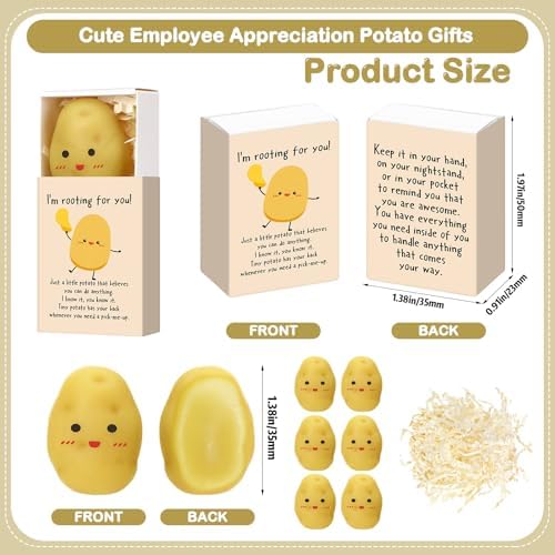 Wettarn 12 Sets Inspirational Gifts Potato Balls with Support Boxes