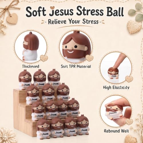 Thenshop 20 Pcs Jesus Loves You Figures Soft Ball Bulk Christian Gift