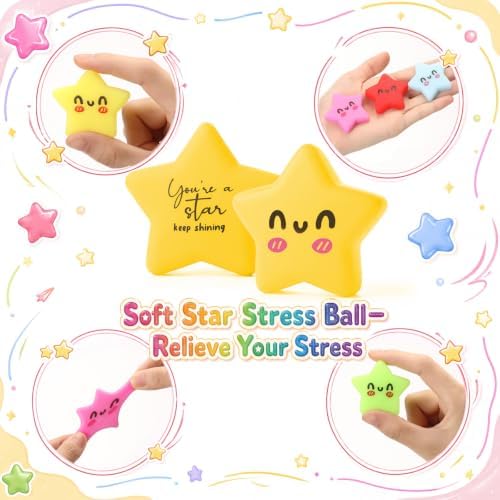 Thenshop 27 Pcs Star Balls Bulk Support Gifts Positive Party Favors