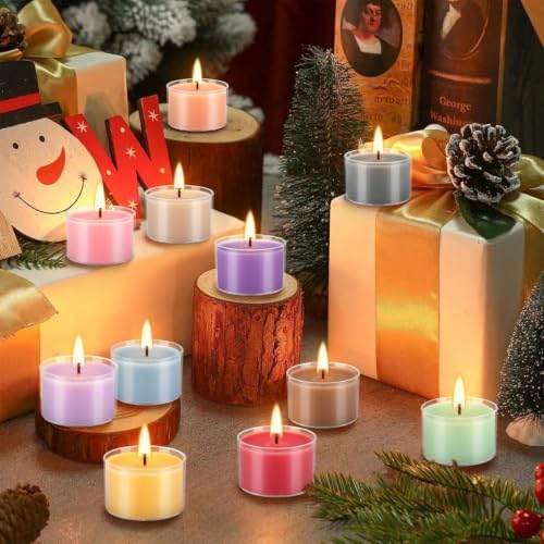 24 Pcs Christmas Advent Calendar Scented Tealight Candles