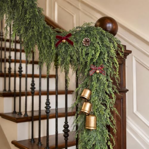 9FT 1PCS Artificial Christmas Cedar Pine Garland for Mantle Home Decor