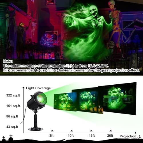 Aurelema 12 in 1 Halloween Projector Lights Outdoor 2026 Upgrade
