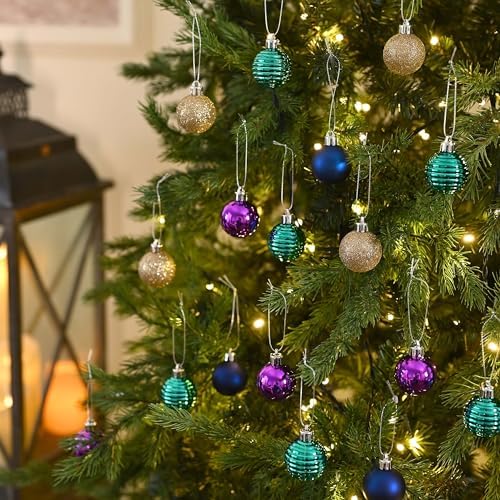 Valery Madelyn Small Christmas Tree Decorations Ball Ornaments 24ct 1.57"