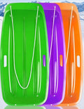 Snow Sled for Kids and Adult, Toboggan Sled with Plastic Cold-Resistant 35"