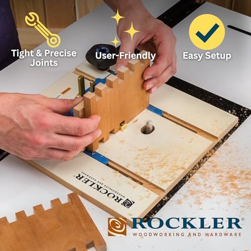 Router Table Box Joint Jig with 1/4", 3/8" & 1/2" Indexing Keys