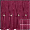 8 Panels Burgundy Backdrop Curtain for Wedding Parties Wrinkle Free Maroon Photo Curtains Backdrop Drapes Fabric Decoration for Birthday Bridal Shower Ceremony 40ft(W) x 10ft(H)