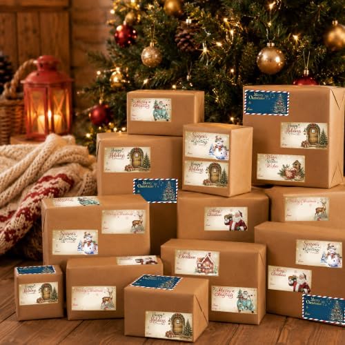 Christmas Gift Tags - 500 PCS Gift Tags Stickers for Christmas Presents