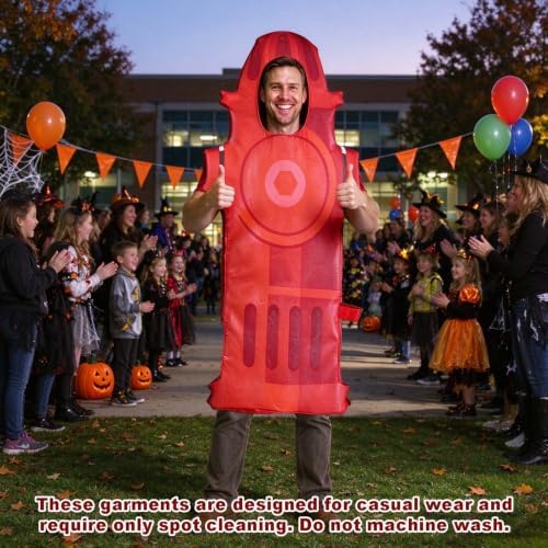 Halloween Adult Fire Hydrant Costume Cosplay Prop for Women Man(No Pants)
