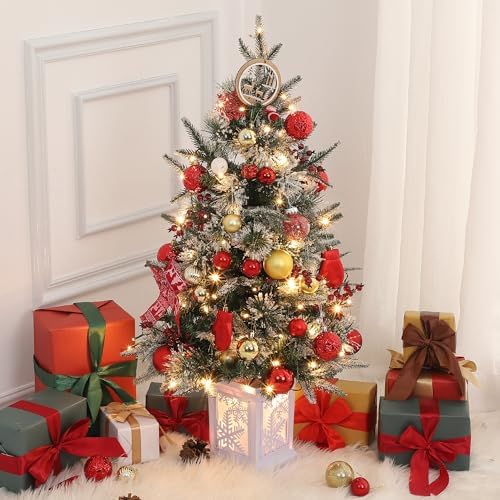 GAOMON 2Set 3FT Prelit Christmas Tree, Artificial Tree with Lighting Base