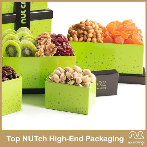 NUT CRAVINGS - Dried Fruit & Mixed Nuts Gift Basket (12 Assortments)