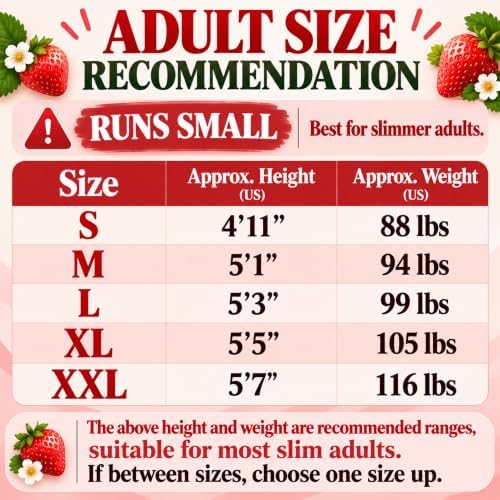 5 Pcs Women's Halloween Strawberry Cake Cosplay Costume Set, Red Dress