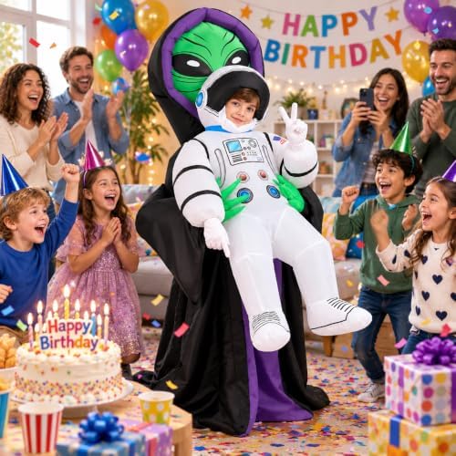 GOOSH Alien Costume Halloween Inflatable Costume for Kids Boys Girls Blow up for Parade Party Cosplay