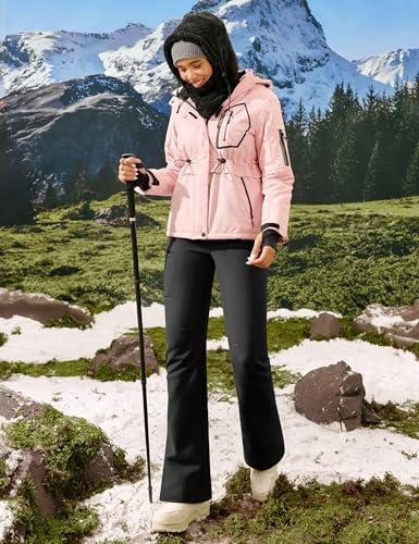 IUGA Snow Ski Pants Womens Waterproof Softshell Fleece Insulated Outdoor