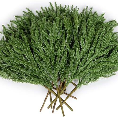12 Pcs 18 Inch Real Touch Norfolk Pine Stems