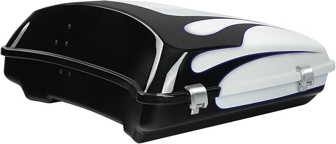 5.5" Razor Motorcycle Trunk W/Latch Key Fit For Harley 2014-2025 Touring CVO Road King Street Glide Electra Glide Ultra Limited Pack White Amethyst Black Licorice Flames