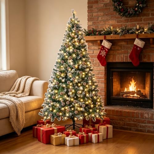 Juegoal 6 FT Pre-lit Christmas Tree with 250 LED Smart Lights, App Control