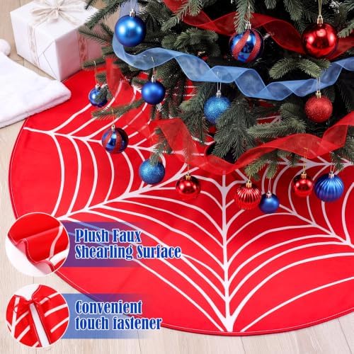 Sosation 26 Pcs Red Blue Spider Theme Christmas Tree Decor Complete Set
