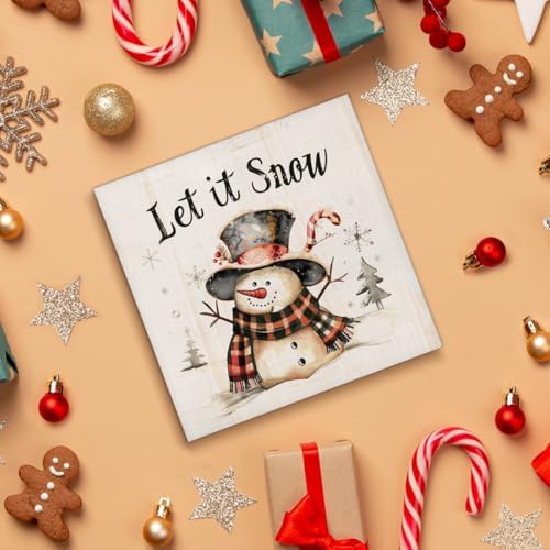 Let It Snow Christmas Decorations - Christmas Winter Snowman Decor