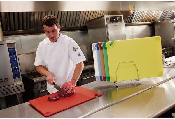 San Jamar Cutting Board,18x24 in,Red CBG182412RDGR - 1 Each