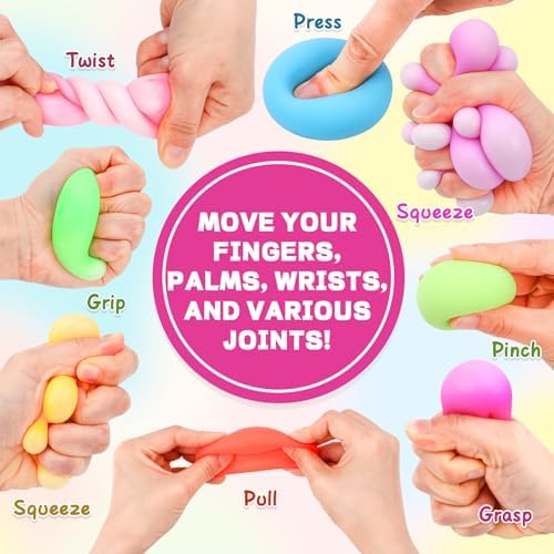 VISCOO 12 Pack Slow Rising Stress Ball,Stress Balls for Adults,Fidget Toys