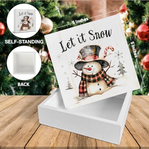 Let It Snow Christmas Decorations - Christmas Winter Snowman Decor