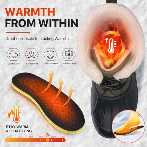 Snow Boots for Men Waterproof Lightweight Winter Men's Snow Boots