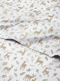 Christmas Sheet Set, Reindeer, Festive Holiday Xmas Bedding Set - King Size
