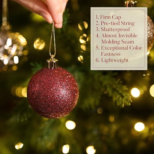 Valery Madelyn 50ct Christmas Tree Decorations Ball Ornaments 2.36 Inches