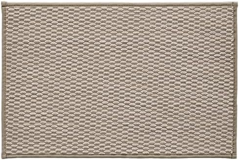 TYUU Bathroom Rugs Non Slip Washable, Super Absorbent Thin Bath Mat Small Quick Dry Low Pile Bathroom Rug, Beige 16"x24"