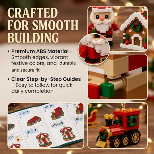 Mini Christmas Ornament Advent Calendar: 24 DIY Brick Decorations (A-1PC)