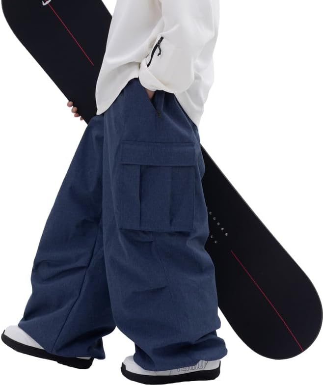 SNOWVERB Loose Fit Snowboard Leopard Ski Snow Baggy Pants for Men and Women