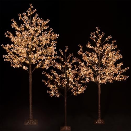 TYBEEU Lighted Baby's Breath Tree Set (4ft, 5ft & 6ft)
