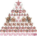 Sratte 94 Pcs Christmas Tree Ornaments Decoration Set, Rose Gold