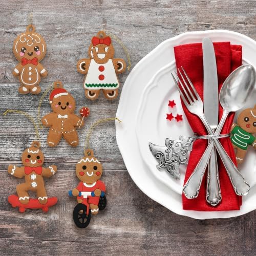 Assorted Christmas Gingerbread Man Ornaments for Christmas Tree Decor