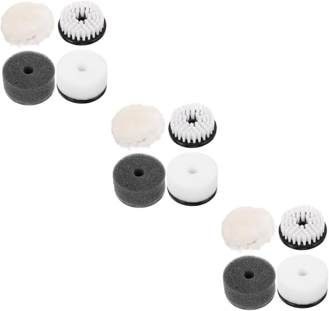 Veemoon 3sets 4pcs Shoe Cleaning Kit Polishing Brushes Electric Shoe Polisher Replacement Durable Brush for and Maintenance 4pcs*3
