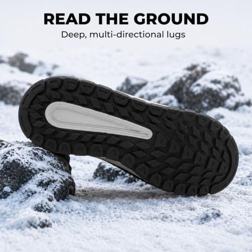 Men's Waterproof Wide Snow Boots, Faux Fur Lined Winter Boots
