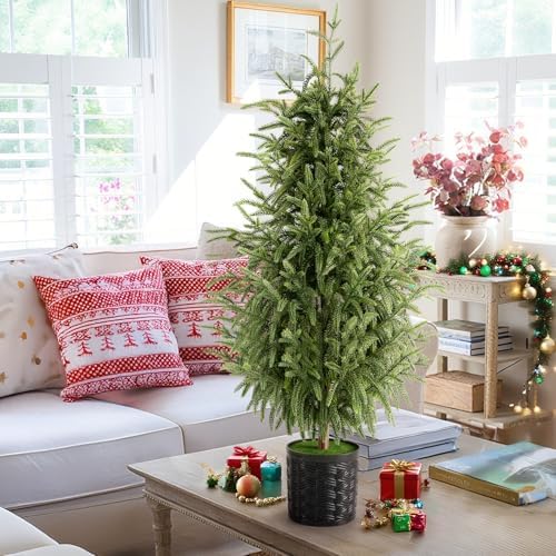 Christmas Decorations, 2 Pack 3FT Artificial Norfolk Pine Tree