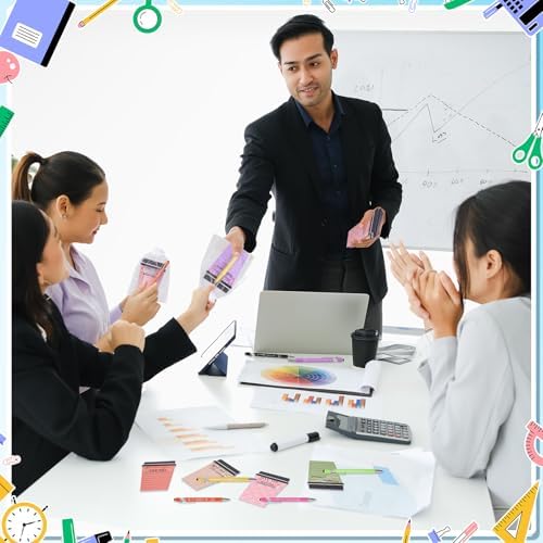 12 Set Employee Appreciation Gifts Bulk Team - 12Pack Coffee Cup Notepad+12 Ballpoint Pens+ 12 Drawstring Gift Bags, Bulk Gifts for Coworkers/Staffs/Teachers/Christmas