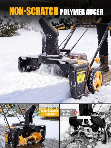 Cordless Snow Blower Compatible with DeWalt 20V Max Battery (Tool Only)
