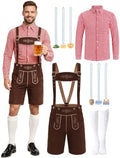 ALIZIWAY Halloween Oktoberfest Outfits Men with Necklace Socks Accessories