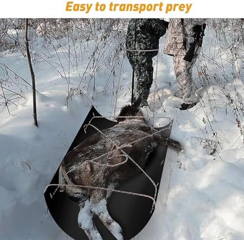 Deer Drag Sled - Deer Cart Game Hauler, Hunting Deer Cart I Rugged Deer Cart Game Hauler, Heavy Duty Dead Firewood Sled Hunting Gear and Accessory Consignments Good for Snow and Ice Pulling(B: 2Pcs pa