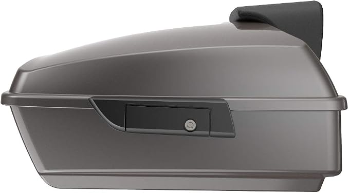 Advanblack Road Glide Tour Trunk Pack Billet Silver Chopped Tour Trunk Pack Backrest Pad for '97-'25 Harley Touring Road King Street Glide Electra Glide CVO models