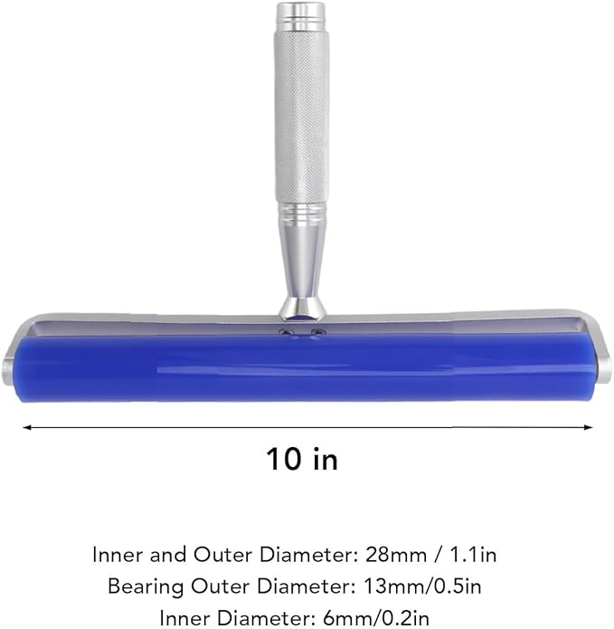 Sticky Rubber Roller, Silicone Screen Film Roller, Manual Cleaning Roller for LCD Screen, Washable Reusable, Dust Remover (10 Inch)