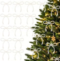 DIYDEC 18PCS Christmas Pearl Bow Ornament 4.5in Tree Topper Hanging Decor