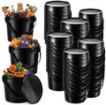 Funnymoom 50 Pack 24 oz Halloween Trick or Treat Candy Buckets for Parties