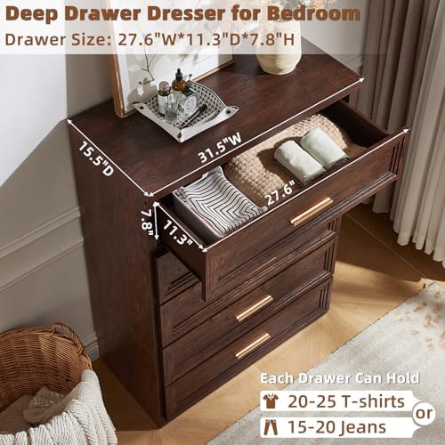 RWYHG Dresser Set for Bedroom with 5 Drawers 45" Tall