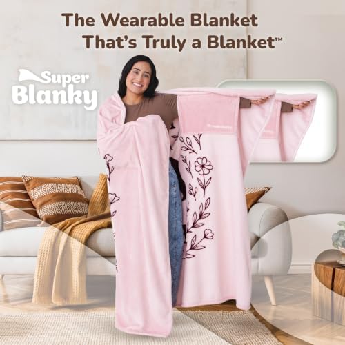 Super Blanky Wearable Blankets for Women & Men, Dorm Room Essentials, Gift for Her, Gifts for Women, Wife Birthday Gift Ideas
