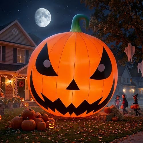 12FT Halloween Inflatables Pumpkin Decorations with 750W Air Blower