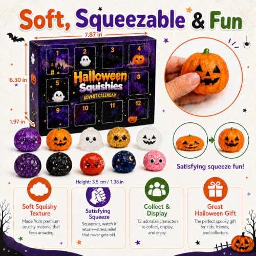 Halloween Squishies Advent Calendar 2026 Countdown for Adults